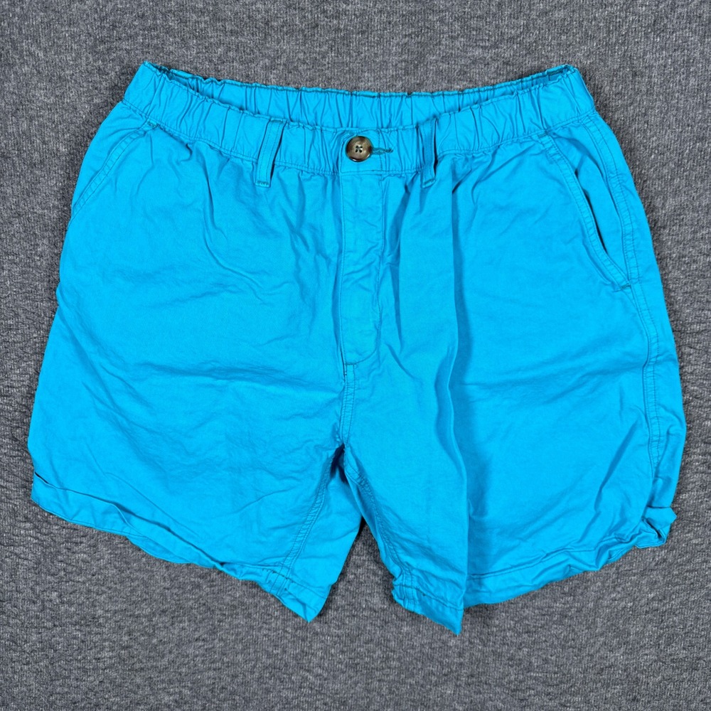 Chubbies Shorts Mens Large Blue 7" Inseam Elastic Waist Casual Summer